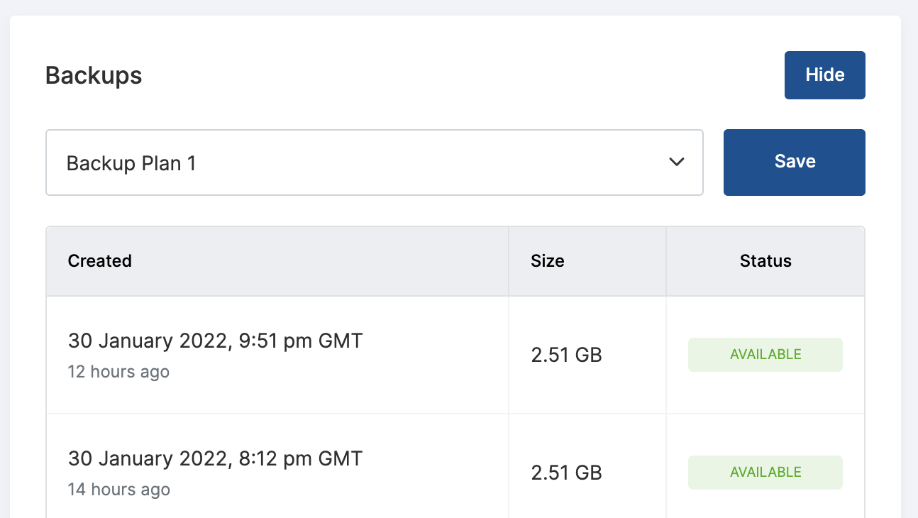 backups